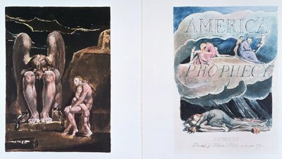 America a Prophecy: Frontispiece and Title Page Depicting Orc, the Embodiment of Energy, 1793 by William Blake